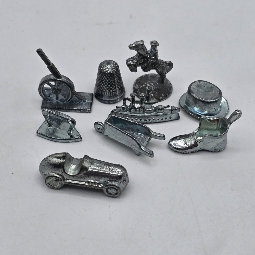 Monopoly Tokens Movers Lot Replacement Pieces Horse Boot Ship Hat Car Iron